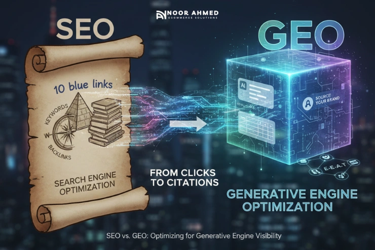 SEO vs. GEO Optimizing for Generative Engine - Noor Ahmed net